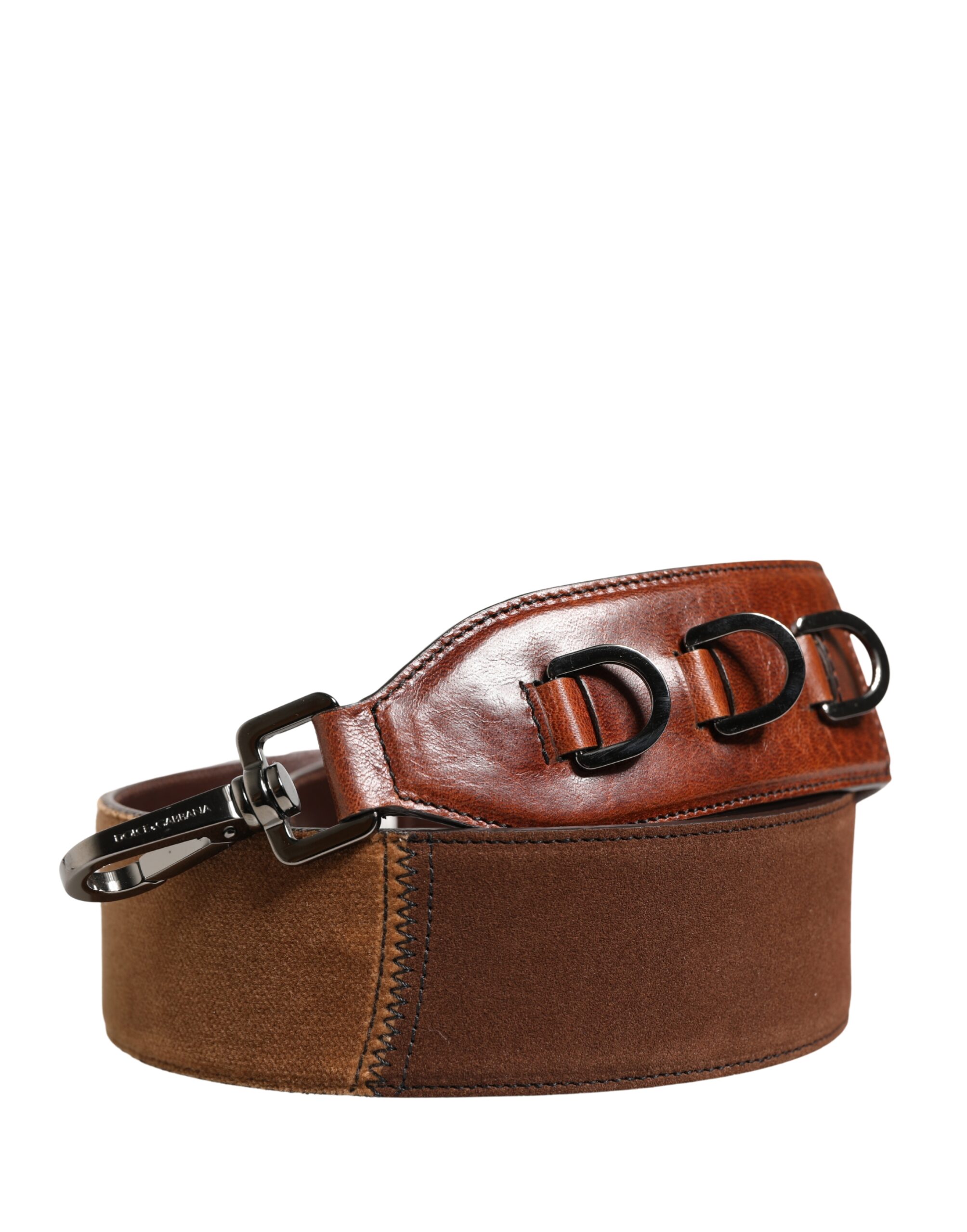 Dolce & Gabbana Brown Horse Velvet Leather Bag Accessory Shoulder Strap - Image 2
