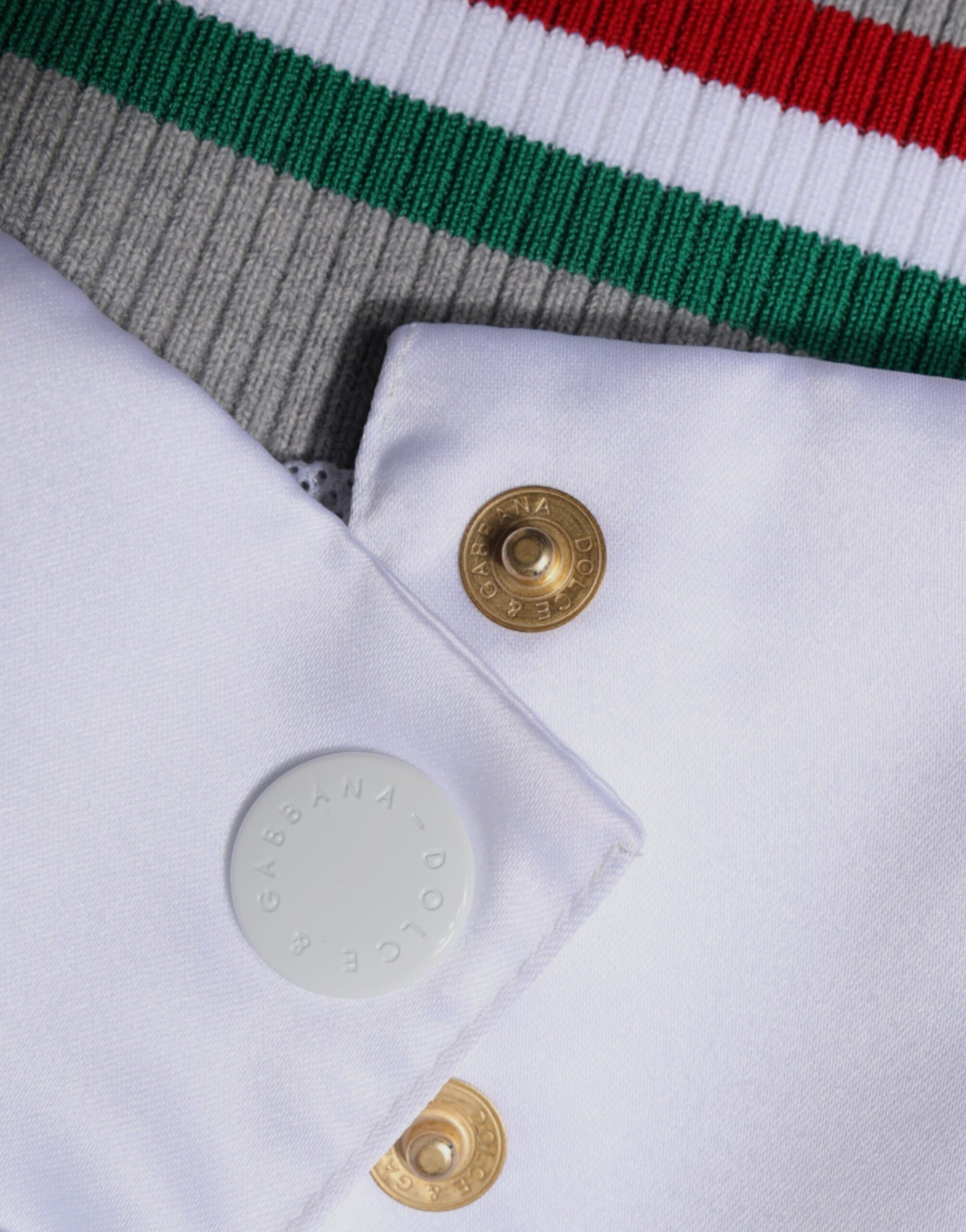 Dolce & Gabbana Multicolor Italia Button Down Bomber Jacket - Image 8