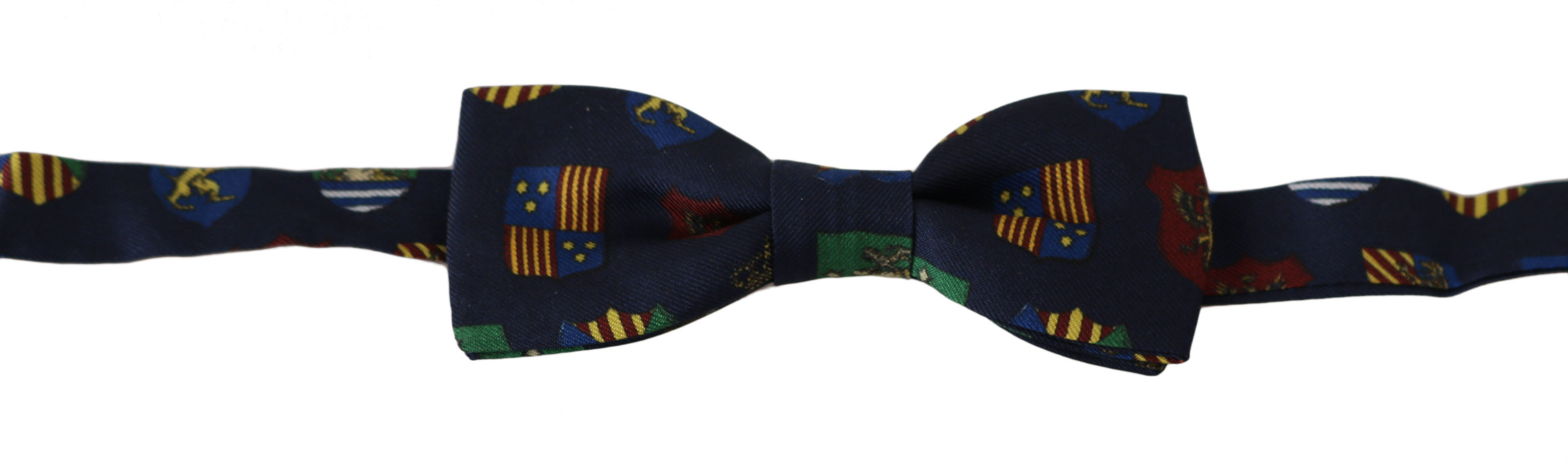 Dolce & Gabbana Blue Flags 100% Silk Adjustable Neck Papillon Men Bow Tie - Image 2