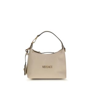 Versace Beige Calf Leather Bos Taurus Handbag