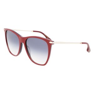 Victoria Beckham Burgundy Acetate Sunglasses