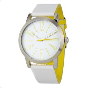 PERTEGAZ White Leather Dress Watch