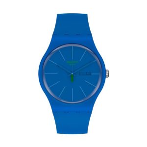 SWATCH Blue Plastic Dress Watch