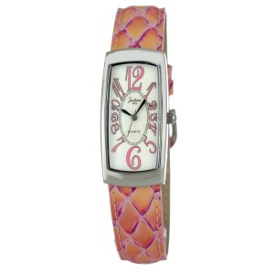 JUSTINA Bicolor Leather Dress Watch