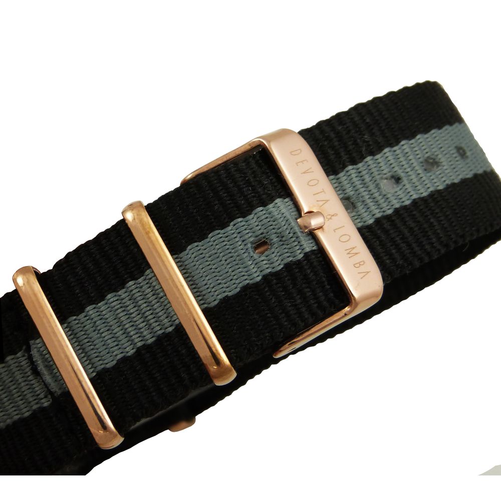 DEVOTA & LOMBA Black Nylon Sport Watch - Image 3