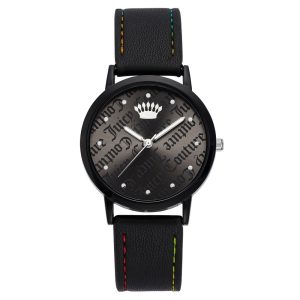 Juicy Couture Black Plastic Dress Watch