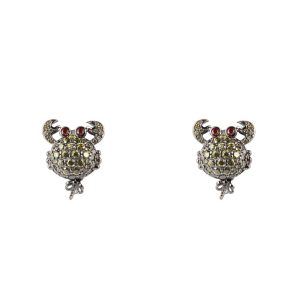 Lancaster Black Silver Earrings