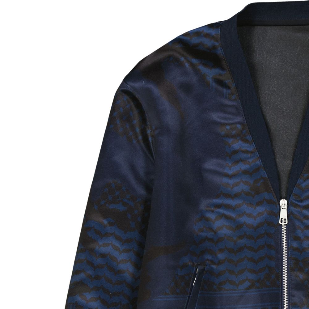 Neil Barrett Blue Polyester Bomber - Image 3
