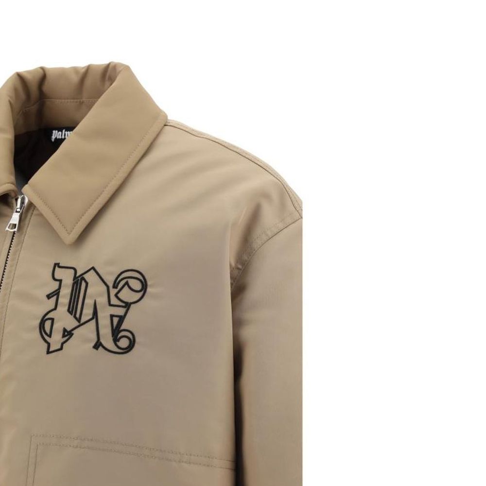 Palm Angels Beige Polyamide Bomber - Image 3
