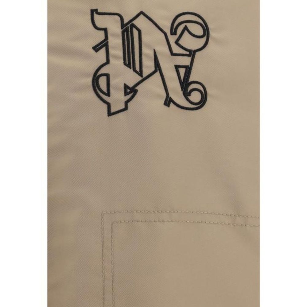 Palm Angels Beige Polyamide Bomber - Image 4