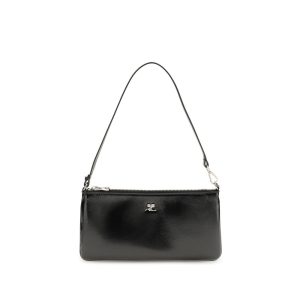 Courrèges Black Cowhide Shoulder Bag