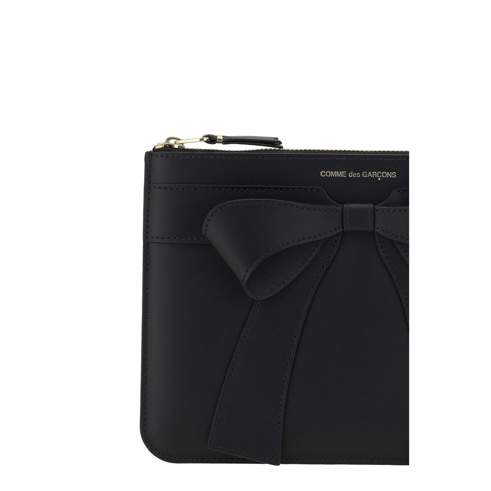 Comme Des Garçons Black Calf Leather Bos Taurus Wallet - Image 3