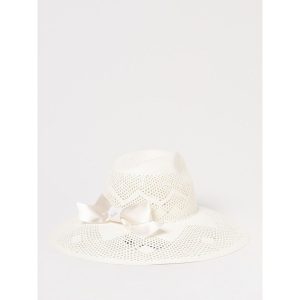 Borsalino White Paper Straw Sunhat