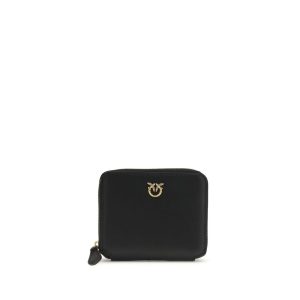 PINKO Black Calf Leather Bos Taurus Wallet