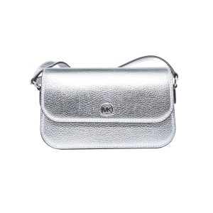 Michael Kors Gray Leather Shoulder Bag