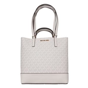 Michael Kors White Leather Tote Bag