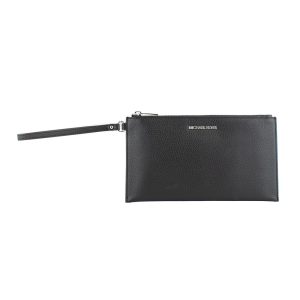 Michael Kors Black Leather Clutch Bag