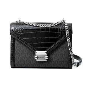 Michael Kors Black Canvas Crossbody Bag