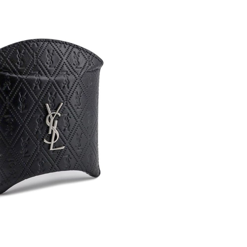 Saint Laurent Black Calfskin Airpod Holder - Image 4