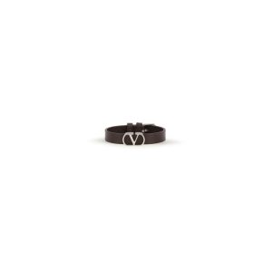 Valentino Garavani Purple Calf Leather Bos Taurus Bracelet