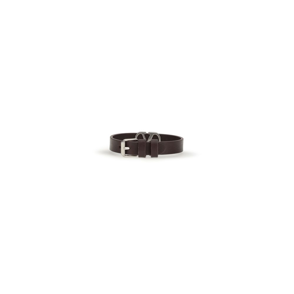 Valentino Garavani Purple Calf Leather Bos Taurus Bracelet - Image 2