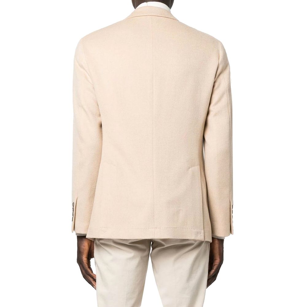 Brunello Cucinelli Beige Wool Coat - Image 3