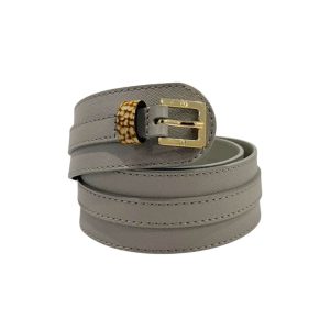Borbonese Grey Genuine Leather Women's Belt