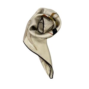 Borbonese Beige Silk Women Scarf