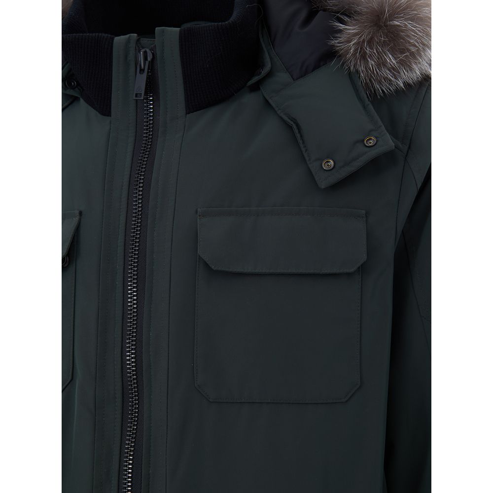 Moose Knuckles Green Nylon Parka - Image 4