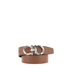 Ferragamo Brown Calf Leather Bos Taurus Belt