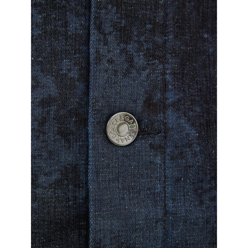 Dolce & Gabbana Gray Cotton Denim Jacket - Image 4