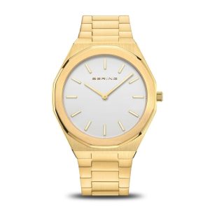 BERING Gold Stainless Steel Dress Watch