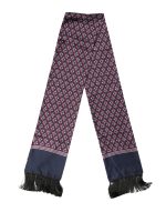 Dolce & Gabbana Multicolor Geometric Pattern Silk Fringe 142cm X 15cm Scarf