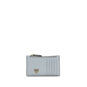 PINKO Blue Calf Leather Bos Taurus Wallet