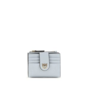 PINKO Blue Calf Leather Bos Taurus Wallet
