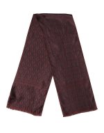 Dolce & Gabbana Burgundy Black Silk Paisley Foulard 135cm X 22cm  Scarf