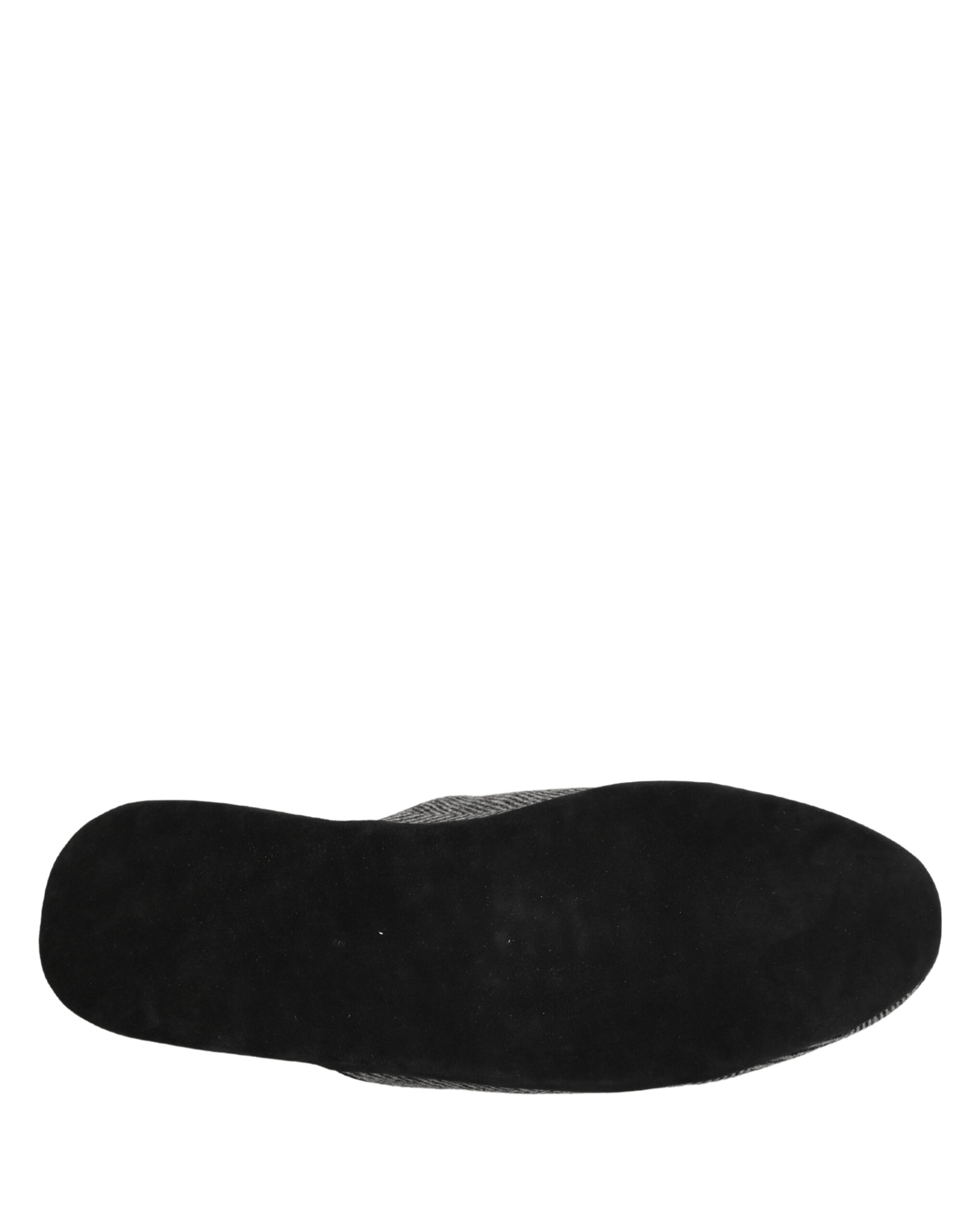 Dolce & Gabbana Grey Herringbone Cashmere Red Slippers Shoes - Image 8