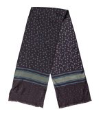 Dolce & Gabbana Men Scarf Maroon Patterned Silk Neck Foulard 132cm x 33cm