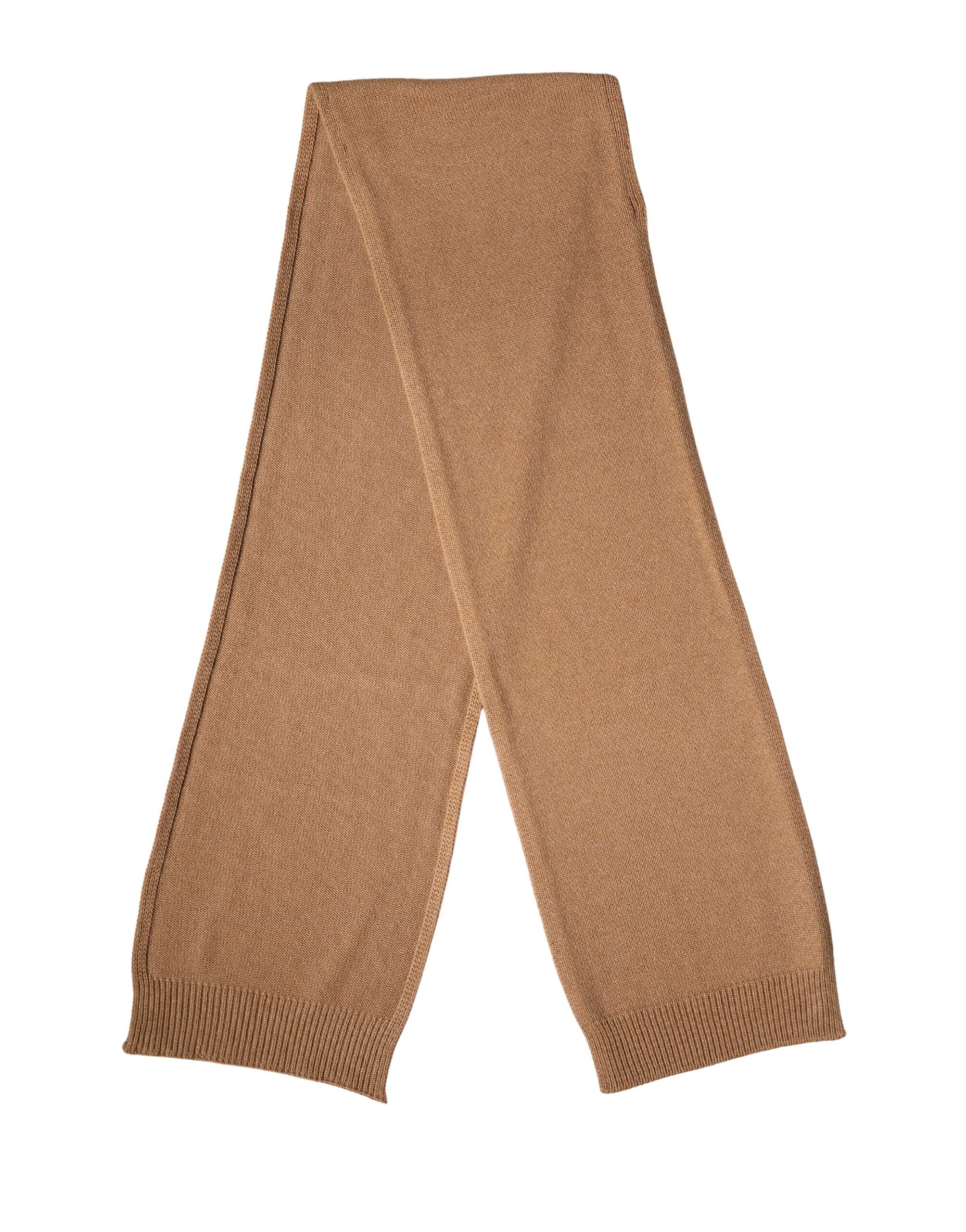 Dolce & Gabbana Brown Cashmere Knitted Foulard 207cm x 29cm Men Scarf - Image 2