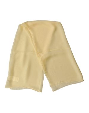 Dolce & Gabbana Light Yellow Silk Wrap Shawl Foulard 100cm x 99cm  Scarf