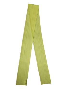 Dolce & Gabbana Yellow Green Silk Sash Foulard Stole 292cm x 19cm Scarf