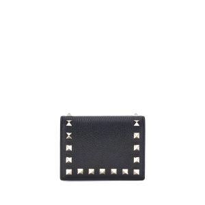 Valentino Garavani Black Calf Leather Bos Taurus Wallet