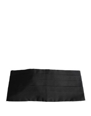 Dolce & Gabbana Black 100% Silk Wide Belt Waist Cummerbund