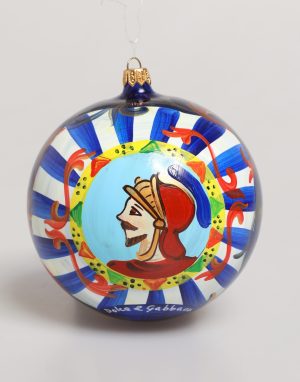 Dolce & Gabbana Multicolor Hand Painted Sicilian Ornament Christmas Ball