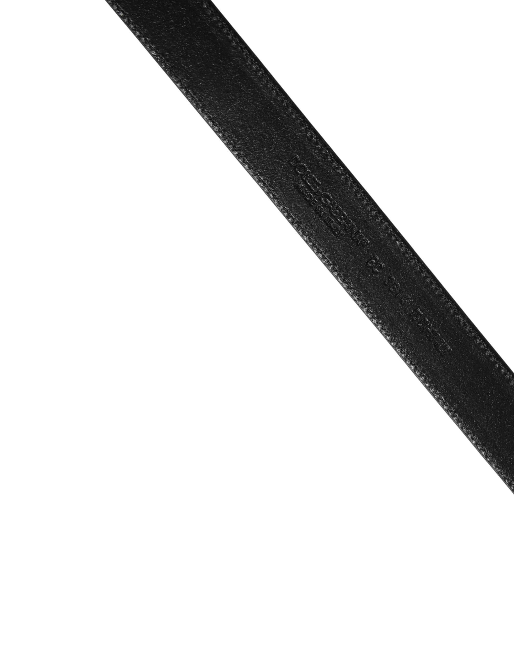 Dolce & Gabbana Men Brown Classic Leather Metal Buckle Belt - Image 6