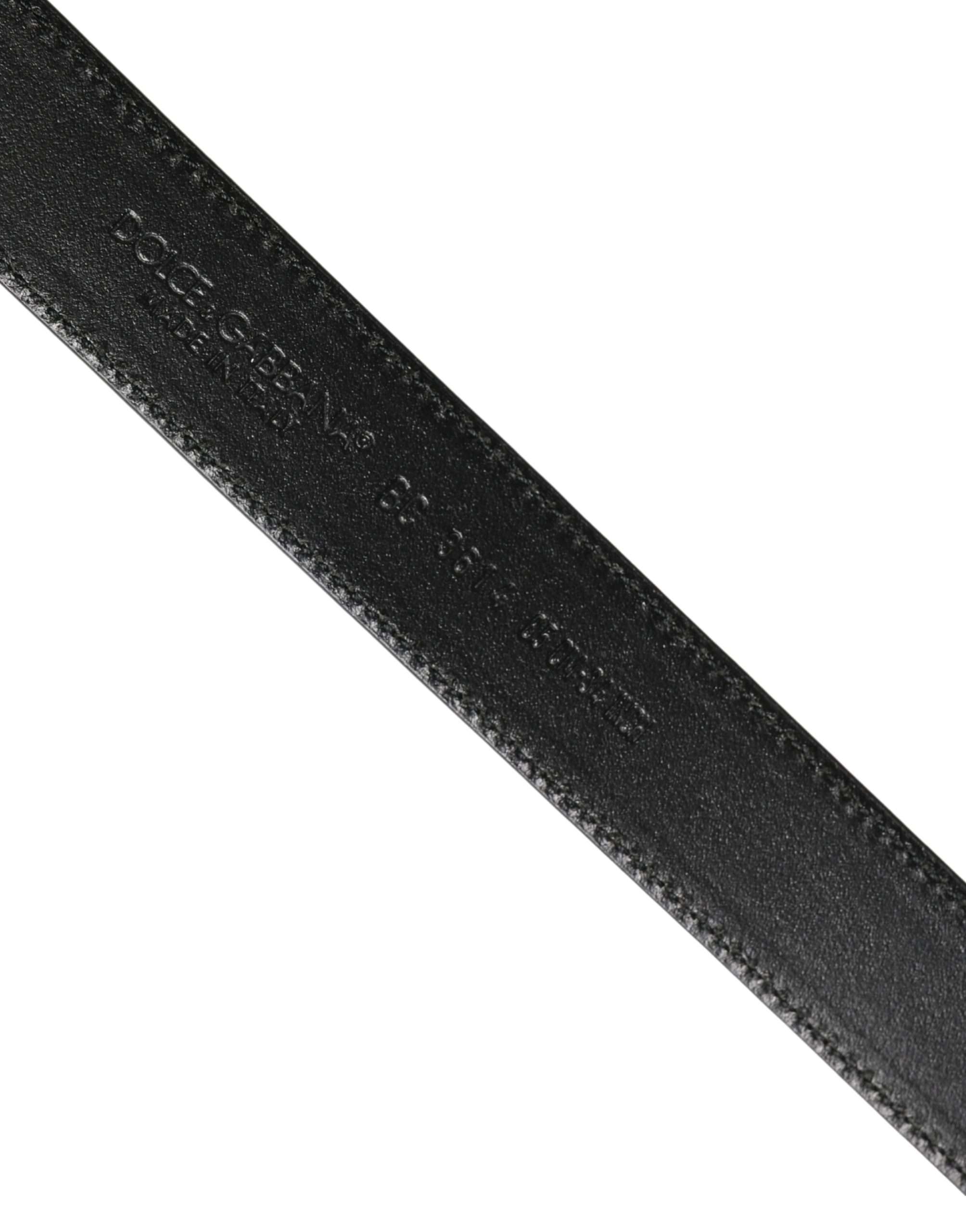 Dolce & Gabbana Men Brown Classic Leather Metal Buckle Belt - Image 5