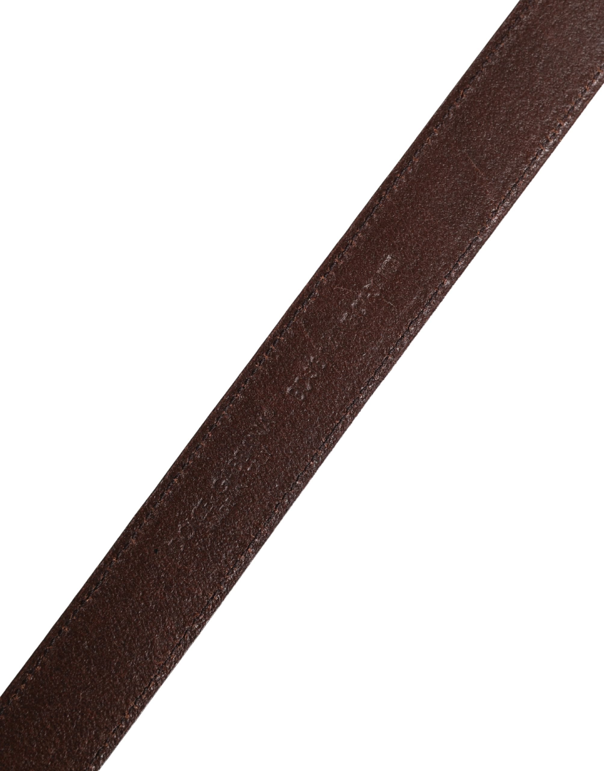 Dolce & Gabbana Men Brown Classic Leather Metal Buckle Belt - Image 6