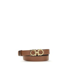 Ferragamo Beige Calf Leather Bos Taurus Regular Belt