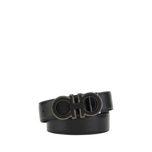Ferragamo Blue Calf Leather Bos Taurus Regular Belt