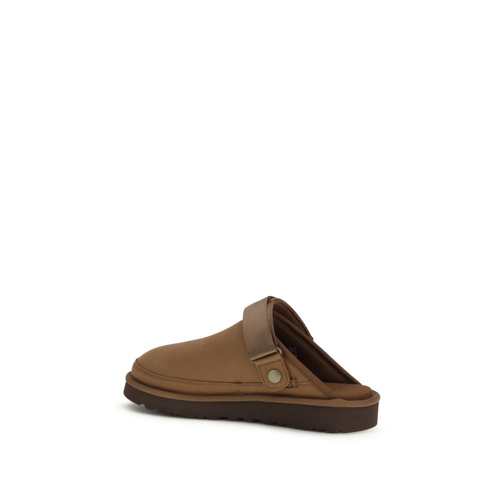 UGG Brown Calf Leather Bos Taurus Mules - Image 3